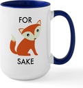 CafePress For Fox Sake Large Mug 15 oz (444 ml) Ceramic Coffee Mug