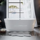 Empava Bathtub, 59" Soaking Tub, Acrylic Free Standing Tub with Center Drain and Overflow,Contemporary Design Bathtubs for Bathroom, cUPC Certified, Glossy White (Pack of 1)