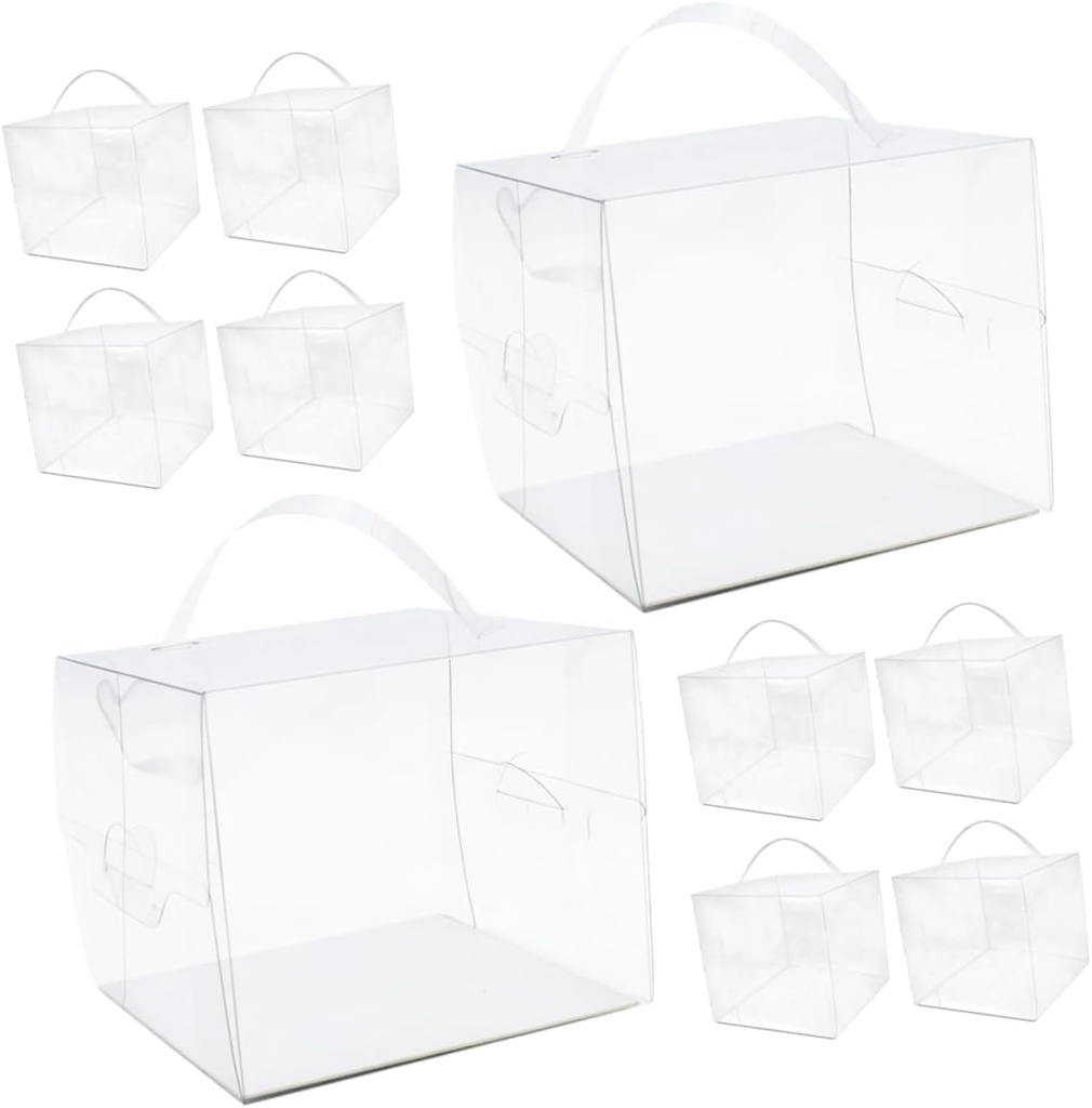 ABOOFAN Sturdy Paper Pet Small Cake Carriers 11cm Handheld Boxes for Cupcake Display