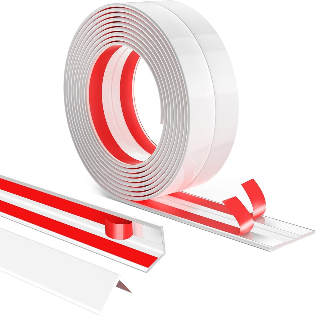 Wall Corner Protector Peel and Stick Wall Molding Trim Flexible Self Adhesive Inside & Outside Wall Corner Guards Molding Trim for Wall Edge Corner Ceiling, 1.6 in x 30 Ft, White