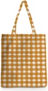 Orange Checkered Tote Bag, Preppy Gingham Weekend Bag Beach Travel Bag, Aesthetic Checked Reusable Grocery Bags, Friendship Gifts for Women Friend, Christmas Bridal Shower Gifts Shopping Bags