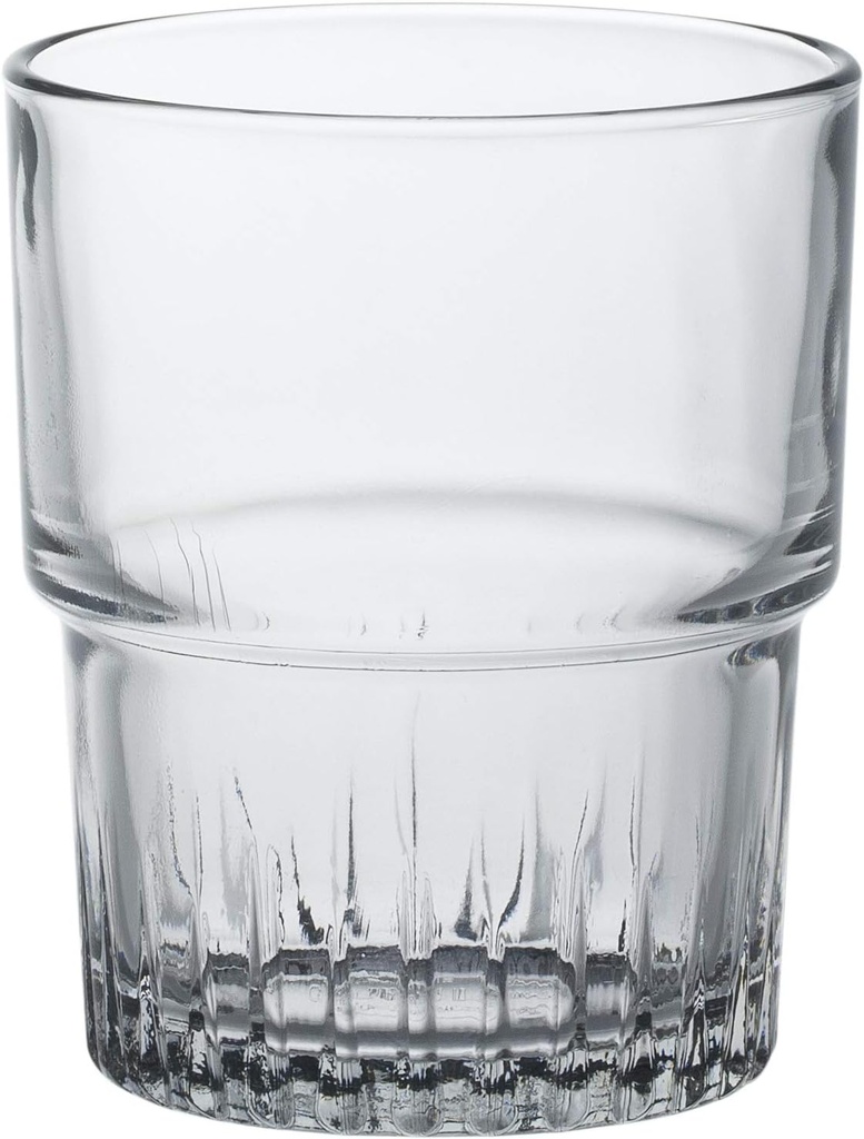 Duralex Empilable water glass 160ml, stackable, without filling mark, 6 Glasses, Silver