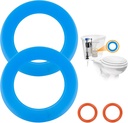 Flush Valve Seal for American Standard & Eljer Toilets, Upgraded Silicone Material 7301111-0070A American Standard Toilet Parts Replacement with O Rings for Champion 4 and Eljer Titan 4, 2Pcs
