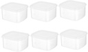 Zerodeko 6pcs Transparent Food Storage Containers for Fridge Vegetable Fruit Meat Organizer and Proofing Box and Food-grade Material