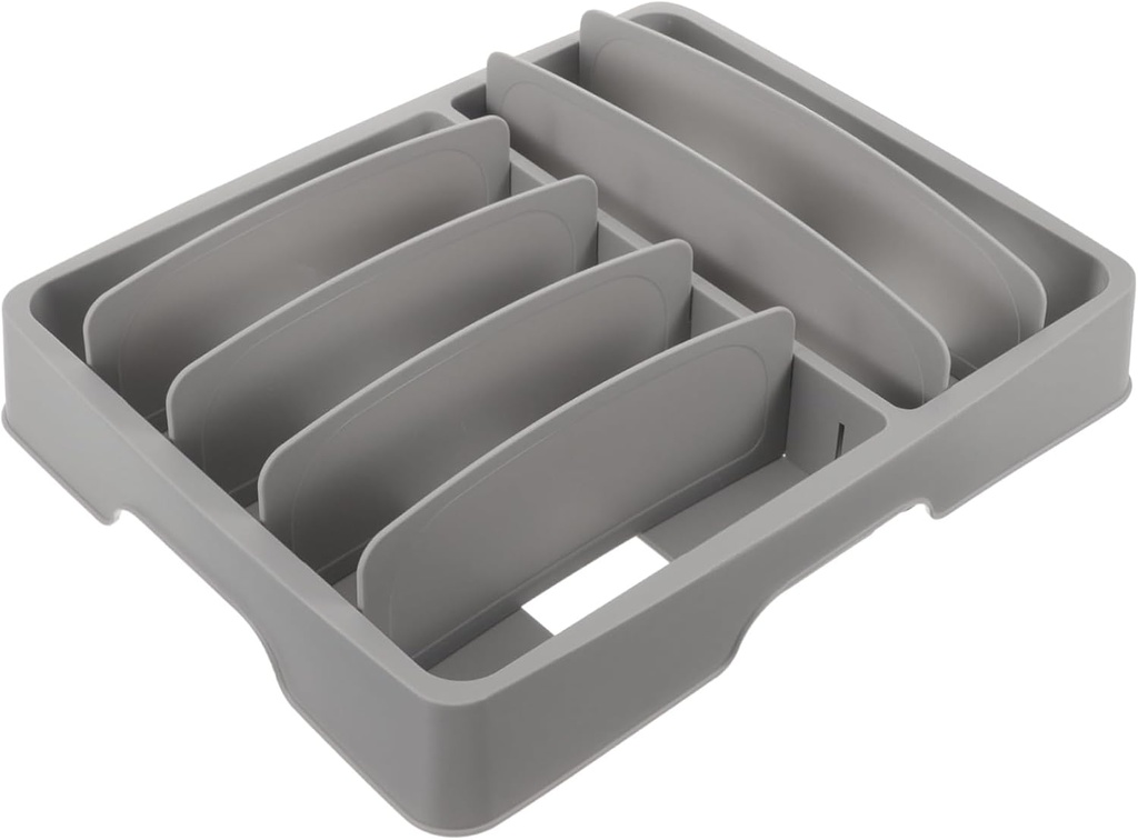 LIFKOME Multi-grid Compartment Utensil Holder Versatile Cutlery Organizer for Kitchen Storage Removable Design for Easy Cleaning Thickened Material for Durability for Countertops