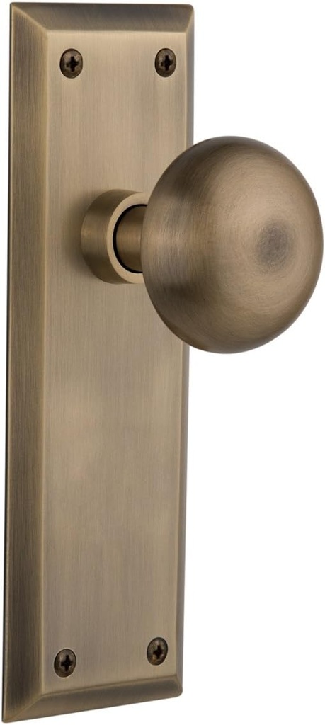 Nostalgic Warehouse New York Door Knob with Plate