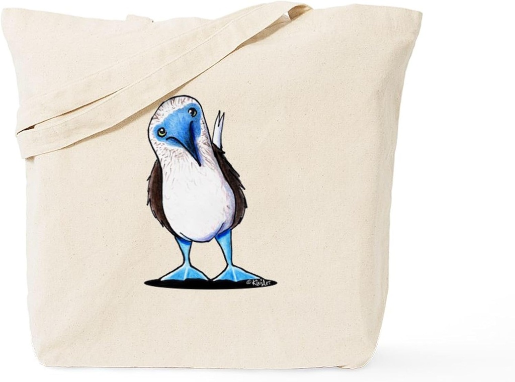 CafePress Blue Footed Booby Tote Bag Reusable Natural Beige Canvas Shopping Bag
