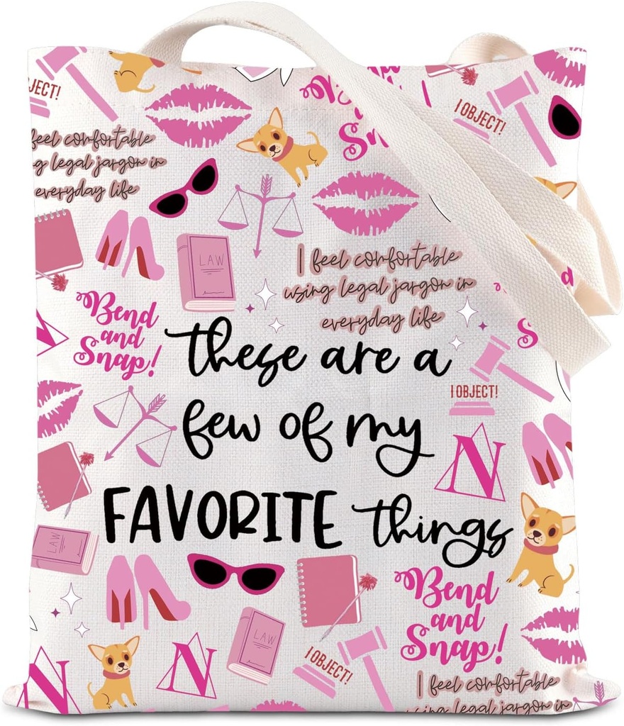 ENSIANTH Legal Movie Inspired Gift Female Lawyer Handle Bag Lawyer Blonde - Law Lover Tote Bag Legal Drama Lover Gift (Legal bag)