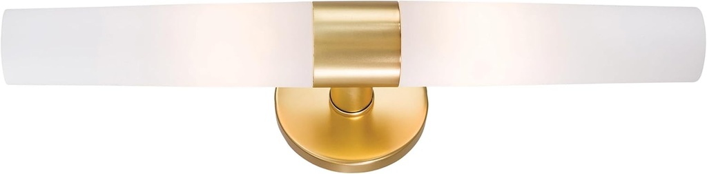 GEORGE KOVACS P5042-248 Saber Vanity Bath Light, 2-Light, 120 Total Watts, 4.75-in H x 20-in W, Honey Gold