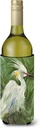 Caroline's Treasures JMK1141LITERK White Egret in Green Grasses Wine Bottle Hugger Bottle Cooler Sleeve Hugger Machine Washable Collapsible Insulator Beverage Insulated Holder