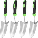 HARFINGTON 4pcs Garden Hand Shovel 12.6 x 2.56 Stainless Steel Depth Marks Planting Trowel with Handle Garden Tools for Gardening Weeding Transplanting