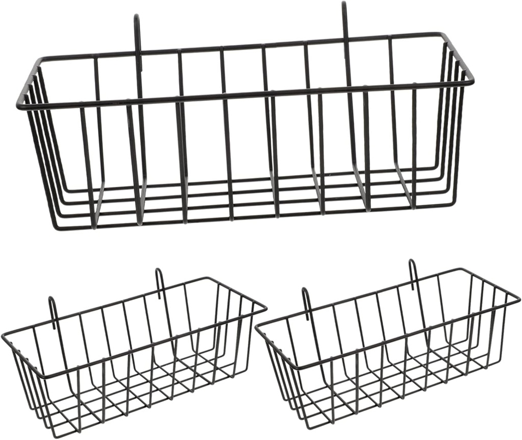 Luxshiny Small Wall Shelf 3 Pack Hanging Baskets Wire Baskets for Storage Wall Decor Anti-aging Bathroom Kitchen