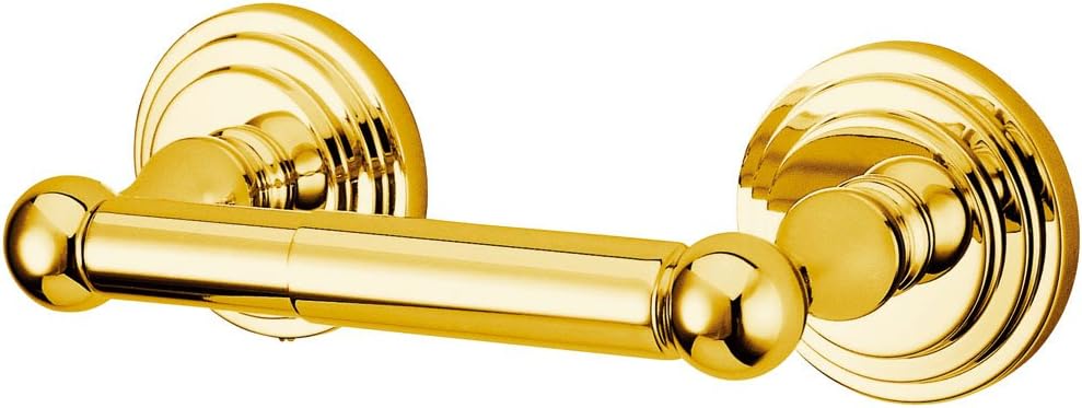 Kingston Brass BA2718PB Milano Toilet Paper Holder, Polished Brass,9-1/4" Length
