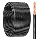 THHN Wire 8 Gauge 100 FT Stranded Copper Wire, 8 AWG Copper Wire Rated up to 600V Building Wire Nylon Jacket for Residential, CNC, Ground, Industrial (8 Gauge, Black)