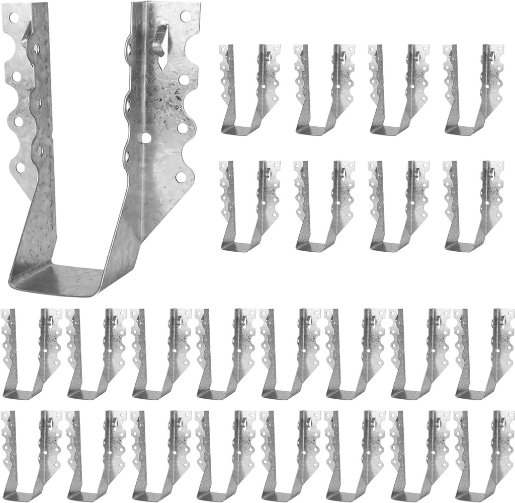 Joist Hangers 2x6 for Wood 20 Gauge Galvanized Face Mount Joist Hanger Bracket for Deck Floor Rafter Framing Ceiling - 6 Pcs
