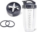 32 Oz Blender Cup, Replacement Blade Cup Set. Compatible With Nutribullet 600W/900W, Ice Crusher Juicer Container Tank