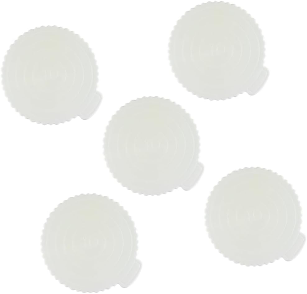 OUNONA 5Pcs Washable Cake Display Base Reusable Round Cake Tray for Baking Cake Board Serving Tray for Parties Weddings and Events