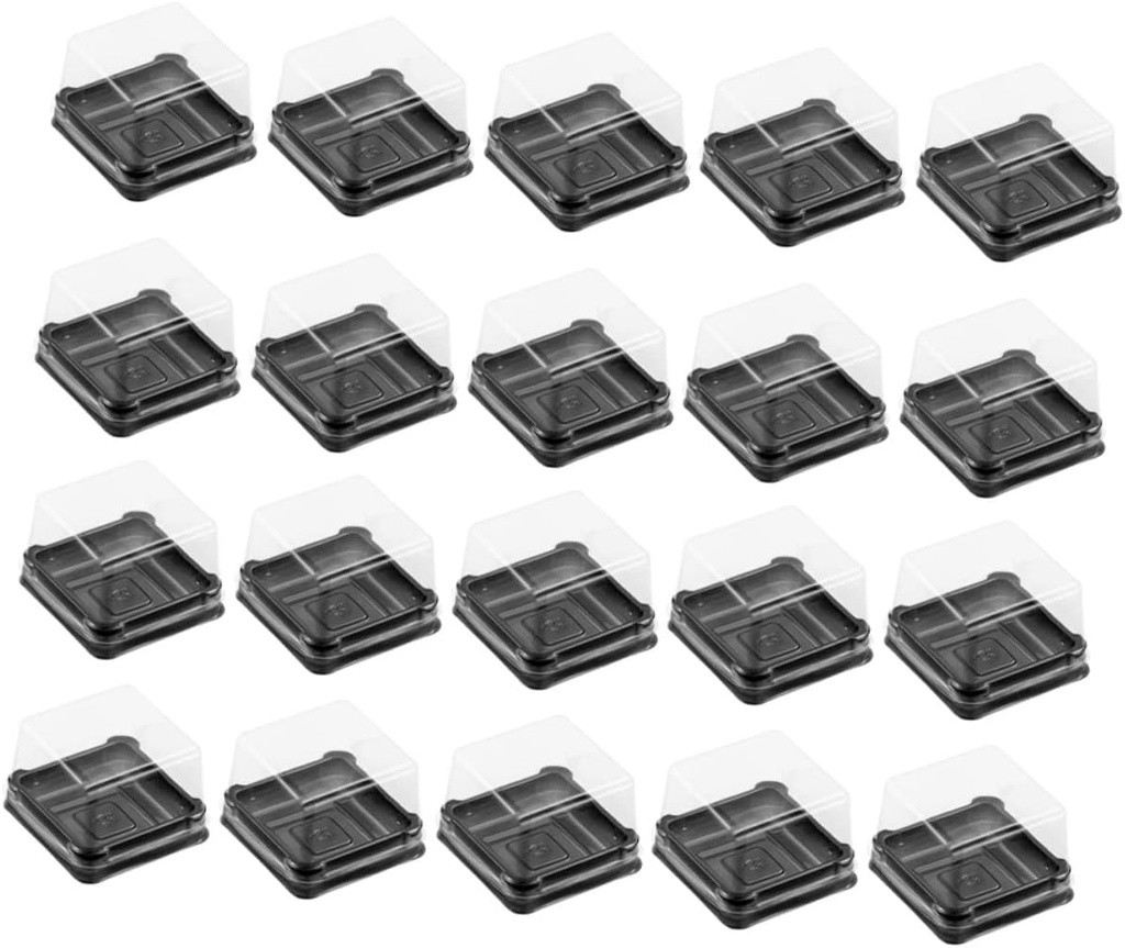 Veemoon Moon Cake Boxes 150 Pcs Square Dessert Wrapping Box for Baked Goods Storage