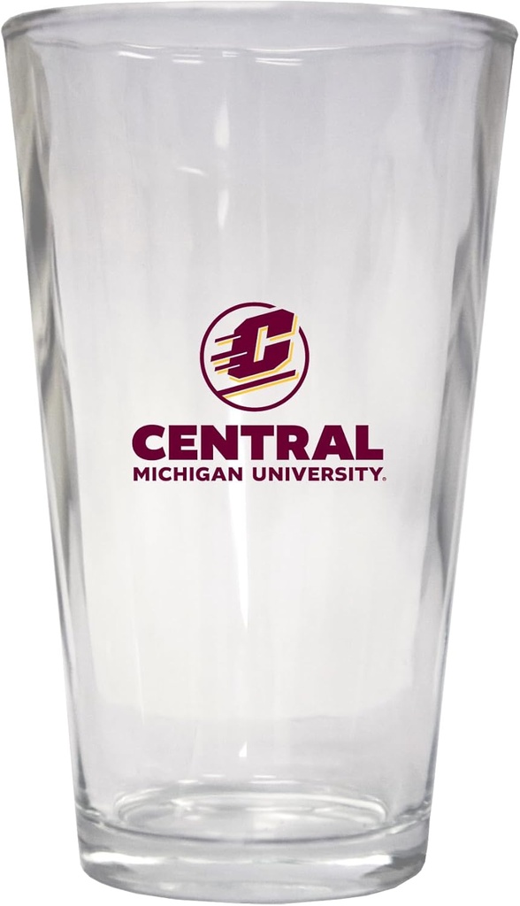 R and R Imports Central Michigan University 16 oz Pint Glass Officially Licensed Collegiate Product Single
