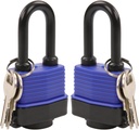 SEPOX® 2Pcs Heavy-Duty 44mm 1.75" Out-Door Padlock Keyed-Alike, Water-Proof Cover, Steel Lock with Same-Key, Weather-Proof Extra-Long-Shackle Anti-Rust, Brass Cylinder for Boat,Fishing, Marine,Fence