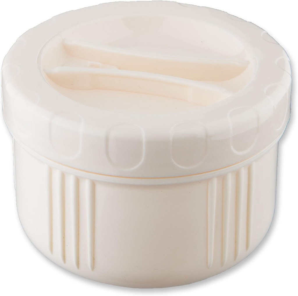 Isosteel PC9683 300 Plastic Container 300 ml for 1.5 Litre Food Flask Front Axle 9683 Front Axle 9683AT, Cream Plastic, 12 x 12 x 7 cm