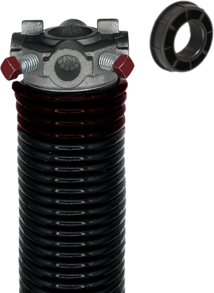 Garage Door Torsion Spring (0.234" Wire x 2" D x 25" L) with 1" Nylon Bushing | Left Hand Wound Replacement (Right Side)