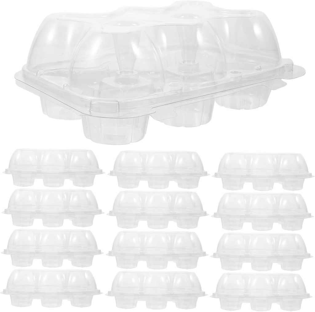 15pcs Cake Tray Set Individual Cupcake Containers Portable Cupcake Boxes for Storage Transport