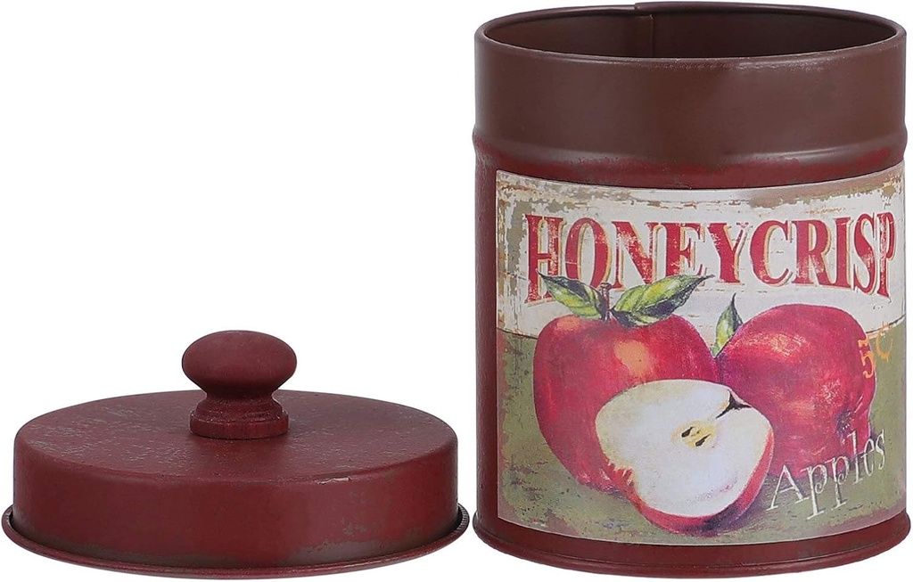 Cabilock Metal Canisters Retro Iron Storage Box for Coffee Sugar Tea Kitchen Container Farmhouse Galvanized Canisters Country Decor Jar for Flour Sugar Coffee Tea