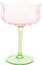 Cabilock Creative Gradient Faceted Glass Goblet Stemmed Drinkware for Cocktails and Coffee Decorative Wine Accessory for Parties and Barware Collection Textured Vintage Style