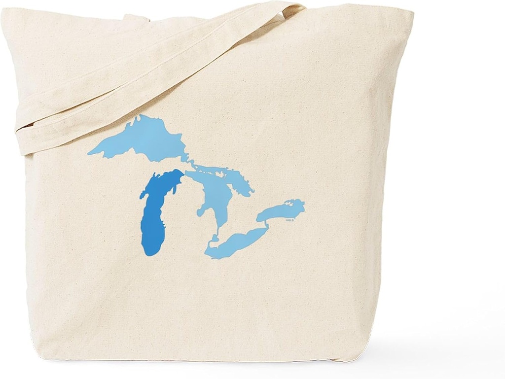 CafePress Lake Michigan Tote Bag Reusable Natural Beige Canvas Shopping Bag