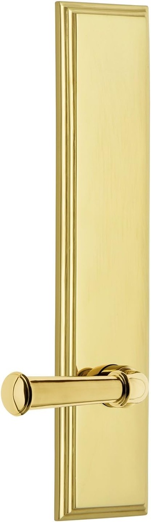 Grandeur 836288 Hardware Carre' Tall Plate Georgetown Lever, Single Dummy, Lifetime Brass