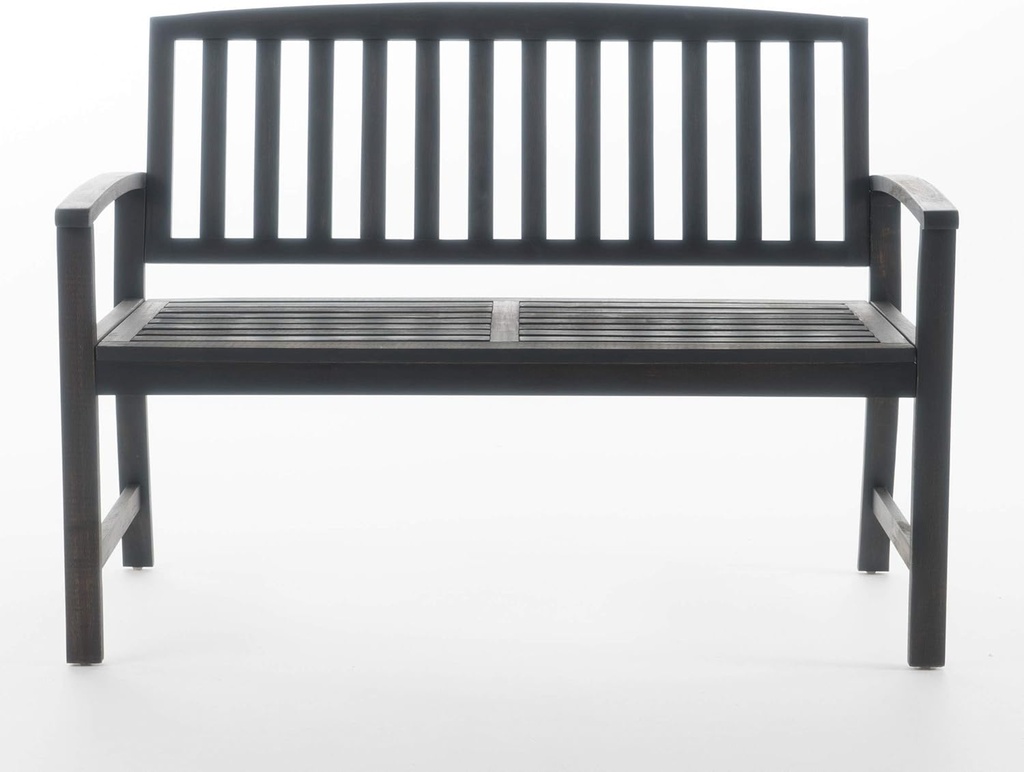 Christopher Knight Home Loja Outdoor Acacia Wood Bench, Dark Grey Finish