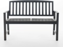 Christopher Knight Home Loja Outdoor Acacia Wood Bench, Dark Grey Finish