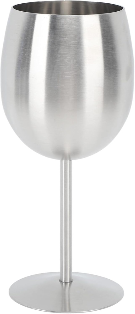 Stainless Steel Stem Wine Glasses, 304 sturdy Metal Wine Goblets, Stable Design for Party Office Wedding Anniversary, Unique Elegant Style, Hygienic and Odor Unfettered