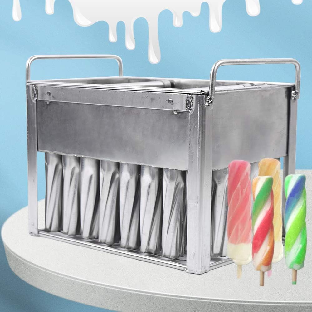 40pcs Commercial Ice Pop Molds, Ice Cream Mold Homemade Pop Makers Reusable Frozen Ice Pop Makers Fast Freeze Stainless Steel Molds Ice Lolly Ice Cream Pops Holder
