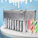 40pcs Commercial Ice Pop Molds, Ice Cream Mold Homemade Pop Makers Reusable Frozen Ice Pop Makers Fast Freeze Stainless Steel Molds Ice Lolly Ice Cream Pops Holder