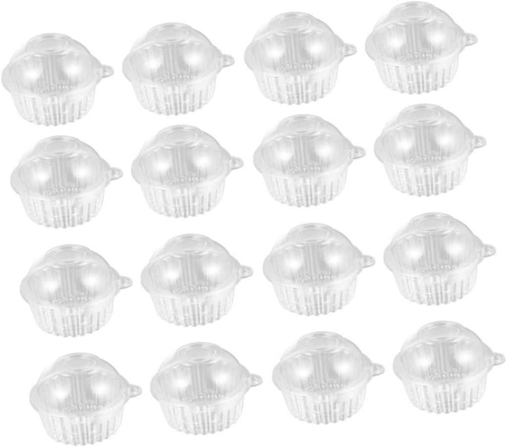 Owl Shape Medium Plastic Cake Boxes with Dome Lid Disposable Containers for Cupcakes Pastries Sushi and Desserts Secure Lock Design for Parties and Home Use