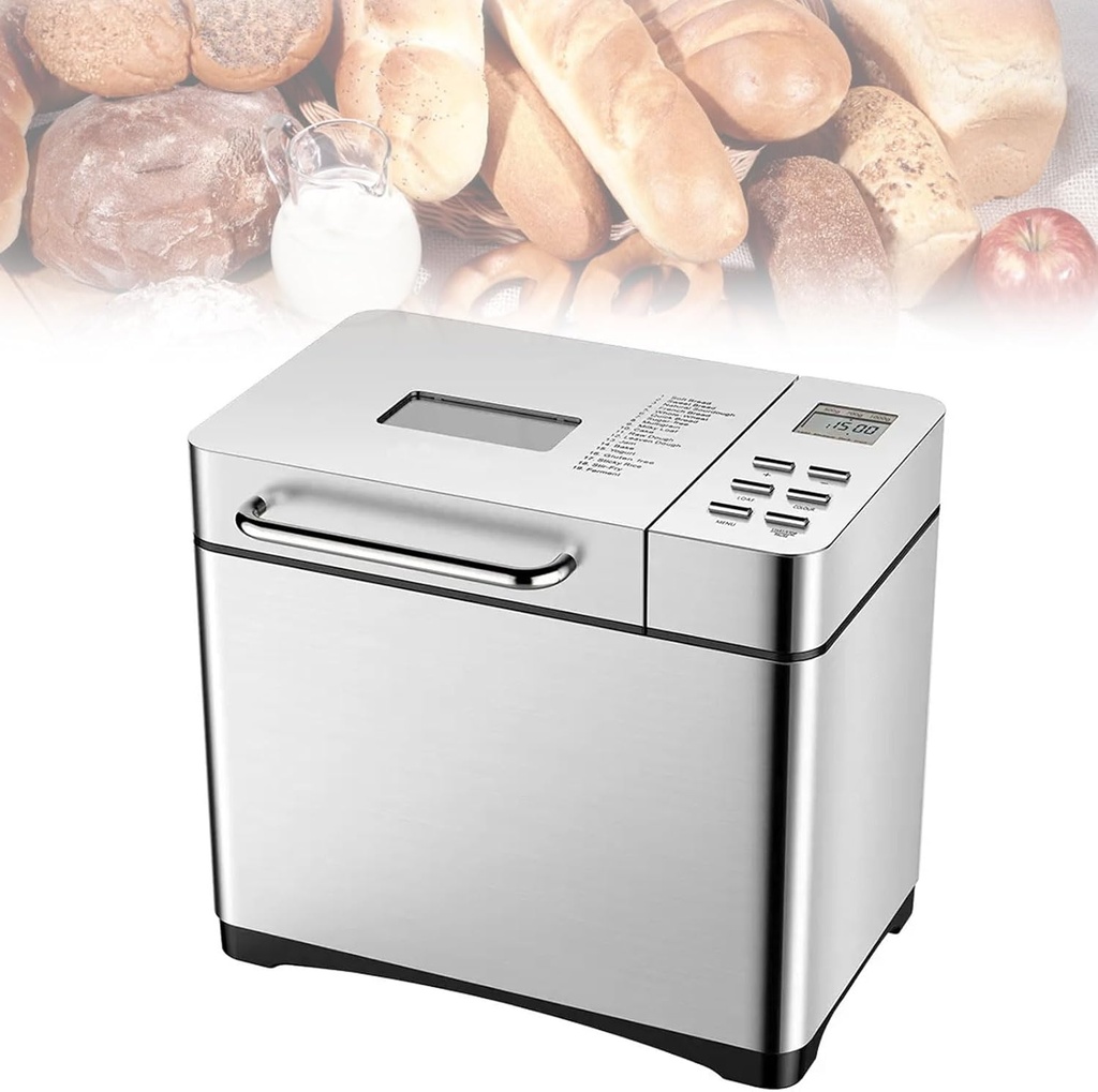 650W Automatic Bread Machine, 1kg Professional Intelligent Bread Fermentation Machine With 17 Smart Cooking Programs, 15H Timer, with Nonstick Ceramic Pan, for Home, Office, Hotel