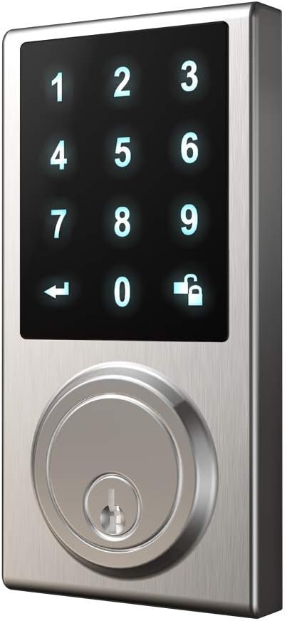 Delaney Hardware 301776 Z-Wave Smart TOUCHPAD, Chrome Deadbolt Lock,