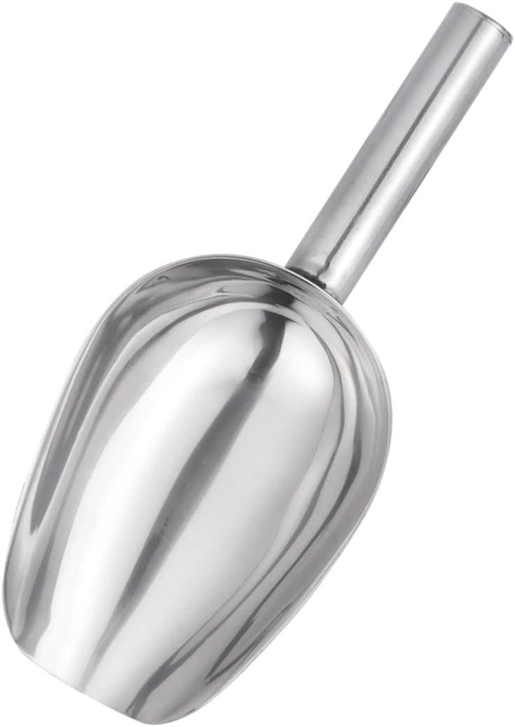 OUNONA Stainless Steel Candy Scoop Shovel Heavy Duty Ice Cube Shovel for Desserts Nuts Beans and Food Serving and Wear Resistant Design