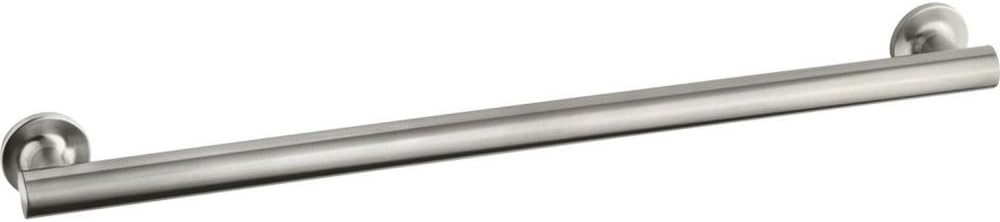 KOHLER 11893-BN Purist 24" Grab Bar for Bathtubs and Showers, Wall-Mount Grab Bars for Bathroom, Vibrant Brushed Nickel