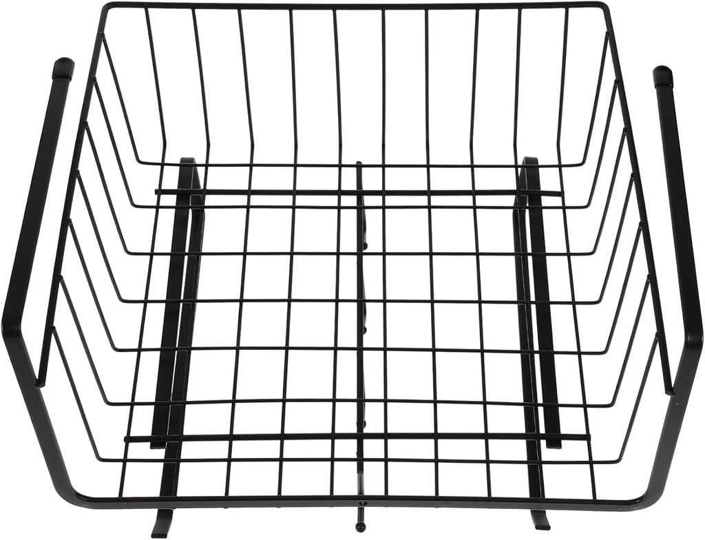 Zerodeko Kitchen Cabinet Hanging Basket Organizer Multi-use Storage Holder for Cleaning Sponge Pantry and Home Shelves Space-saving Design No Drilling Required Finish