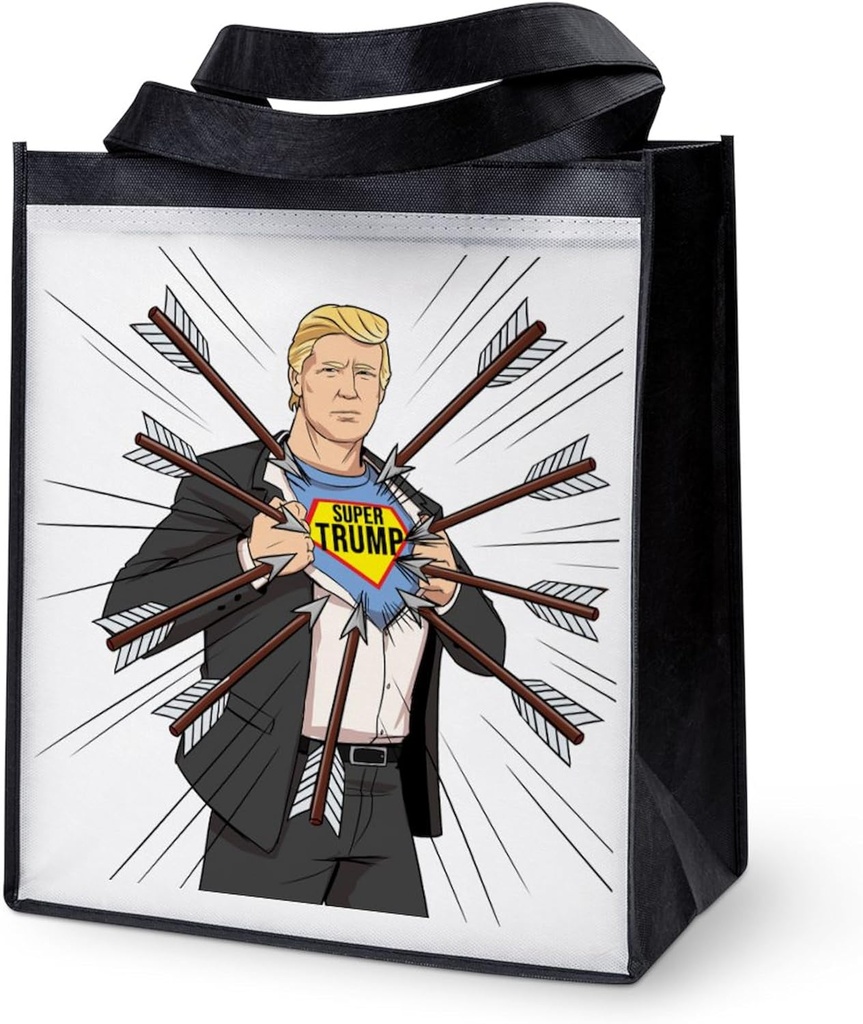 CafePress Super TRUMP Still Standing Reusable Collapsible Grocery Bag