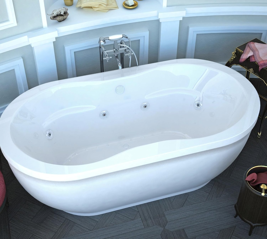 3471AD Embrace 34 x 71 x 21 inch Oval Freestanding Air & Whirlpool Water Jetted Bathtub
