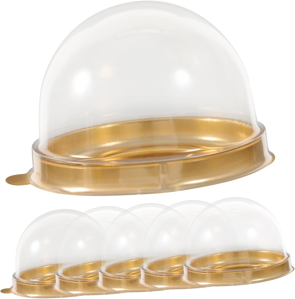 50Pcs Transparent Small Cake Boxes Portable Packing Containers for Cupcakes Pastries Egg Yolk Sealing and High Light Transmittance