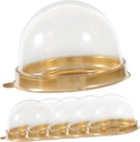 50Pcs Transparent Small Cake Boxes Portable Packing Containers for Cupcakes Pastries Egg Yolk Sealing and High Light Transmittance