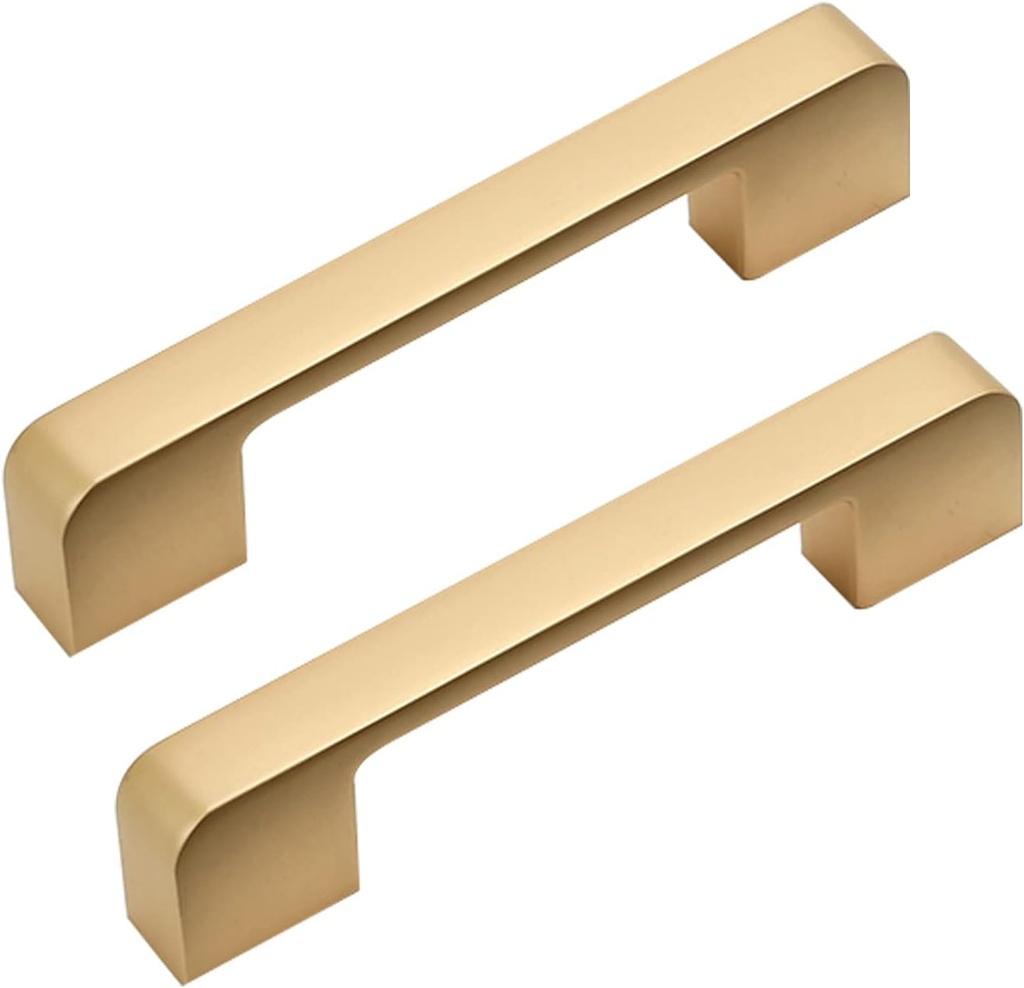 Door Handle，2Pcs Golden Cabinet Handles Bow Door Pulls Zinc Alloy Kitchen Cupboard Handles Drawer Handles Bathroom Handles Cabinet Knobs Door Levers Pull Handles Hardware/Hole Distance 96Mm