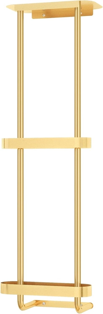 Towel Racks for Bathroom with Shower Caddy with Metal Shelf, 36.4 Inch Bathroom Towel Storage Wall Mounted, Gold