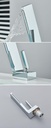 Bathroom Sink Faucet Tap Black Chrome Wash Basin Faucets Single Handle Hot and Cold Waterfall Modern Deck Mounted Mixer Tap