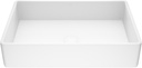 VIGO Magnolia 21"L x 14"W x 5"H Over the Counter Matte Stone Rectangular Vessel Bathroom Sink in White -VG04010